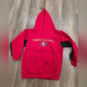 NFL 49ers Football Kids Red Hoodie Sweater  San Francisco Cali